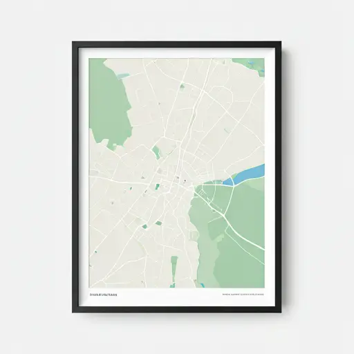 Minimalist map showing the location in Ljubljana